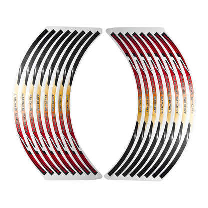 CINTA REFLECTIVA RIN TURBO RACING ROJO NARANJA MOTO