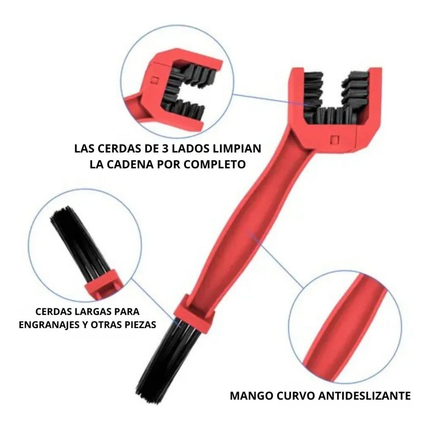 CEPILLO LIMPIA CADENA PARA MOTOS NEGRO