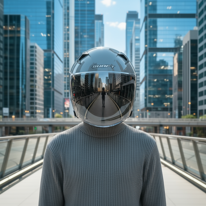 CASCO SEMI INTEGRAL  SH-226 GT GRIS BRILLANTE SHAFT