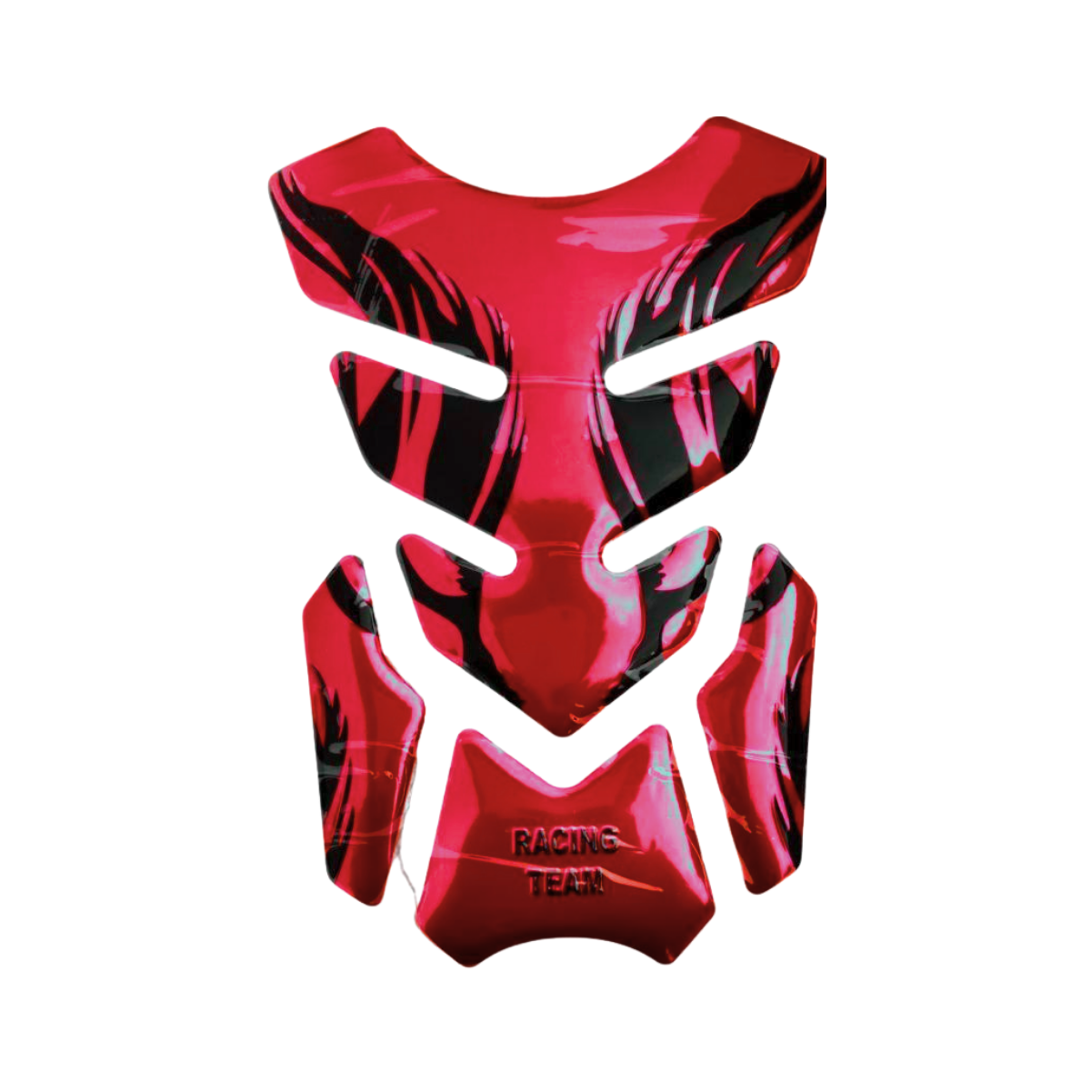 CALCOMANIA DE RESINA DECORATIVO TANQUE RACING ROJO