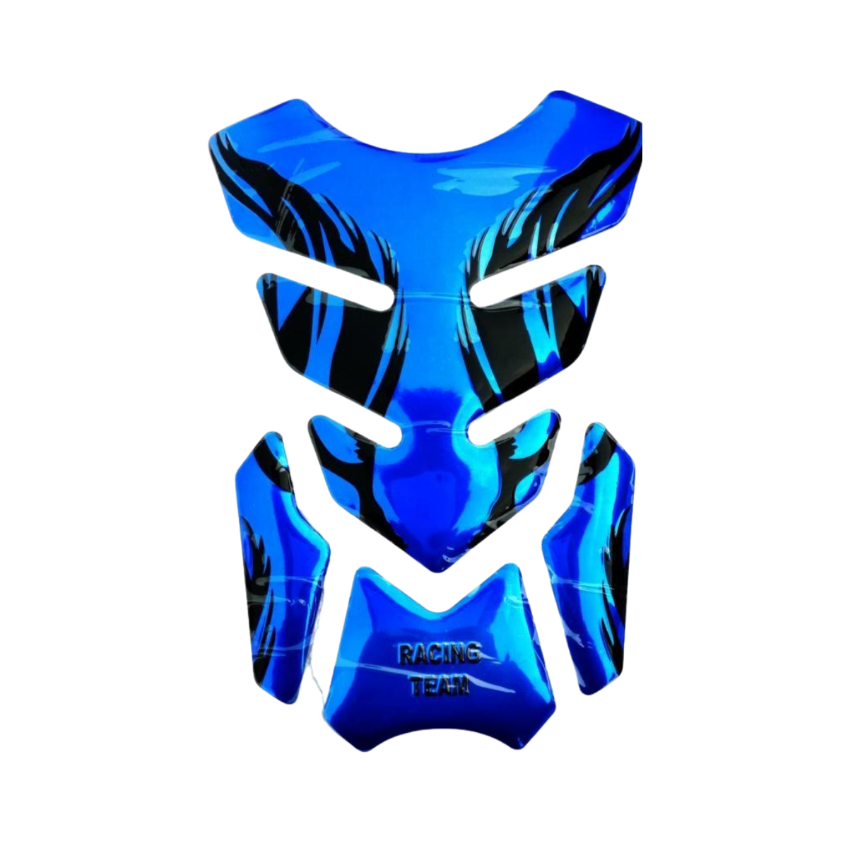 CALCOMANIA DE RESINA DECORATIVO TANQUE RACING AZUL