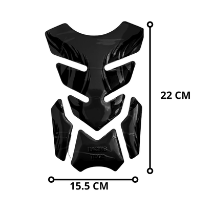 CALCOMANIA DE RESINA DECORATIVO TANQUE RACING NEGRO