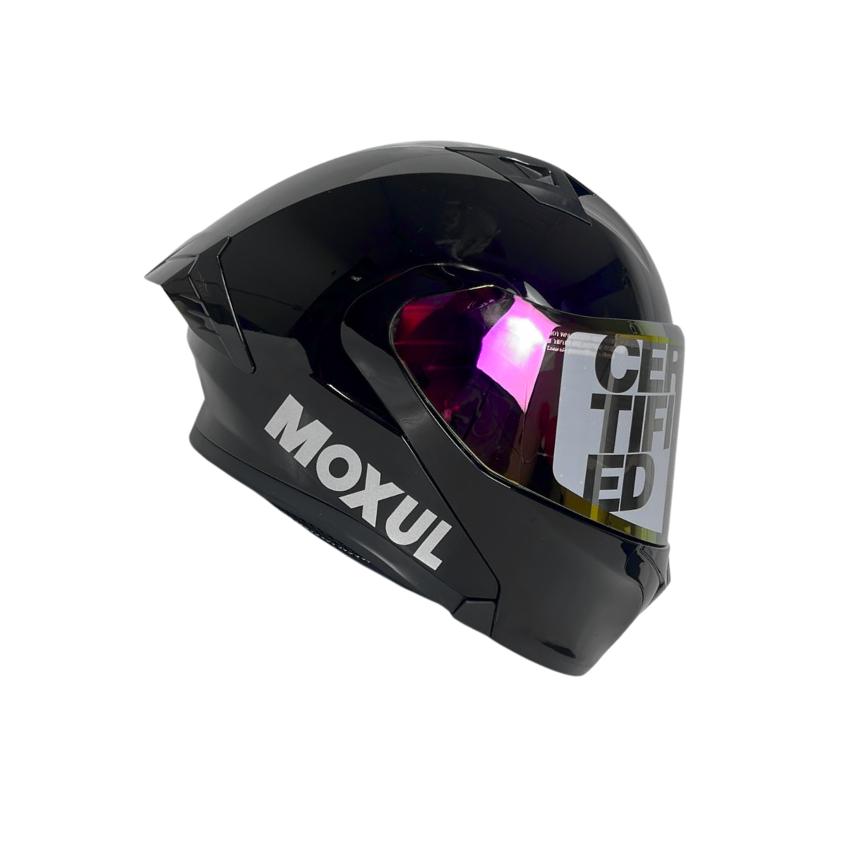 CASCO MODULAR MOXUL NEGRO BRILLANTE VISOR TORNASOL