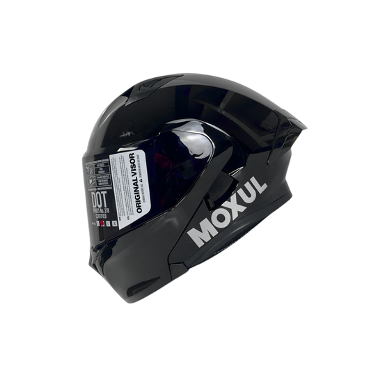 CASCO MODULAR MOXUL NEGRO BRILLANTE VISOR NEGRO