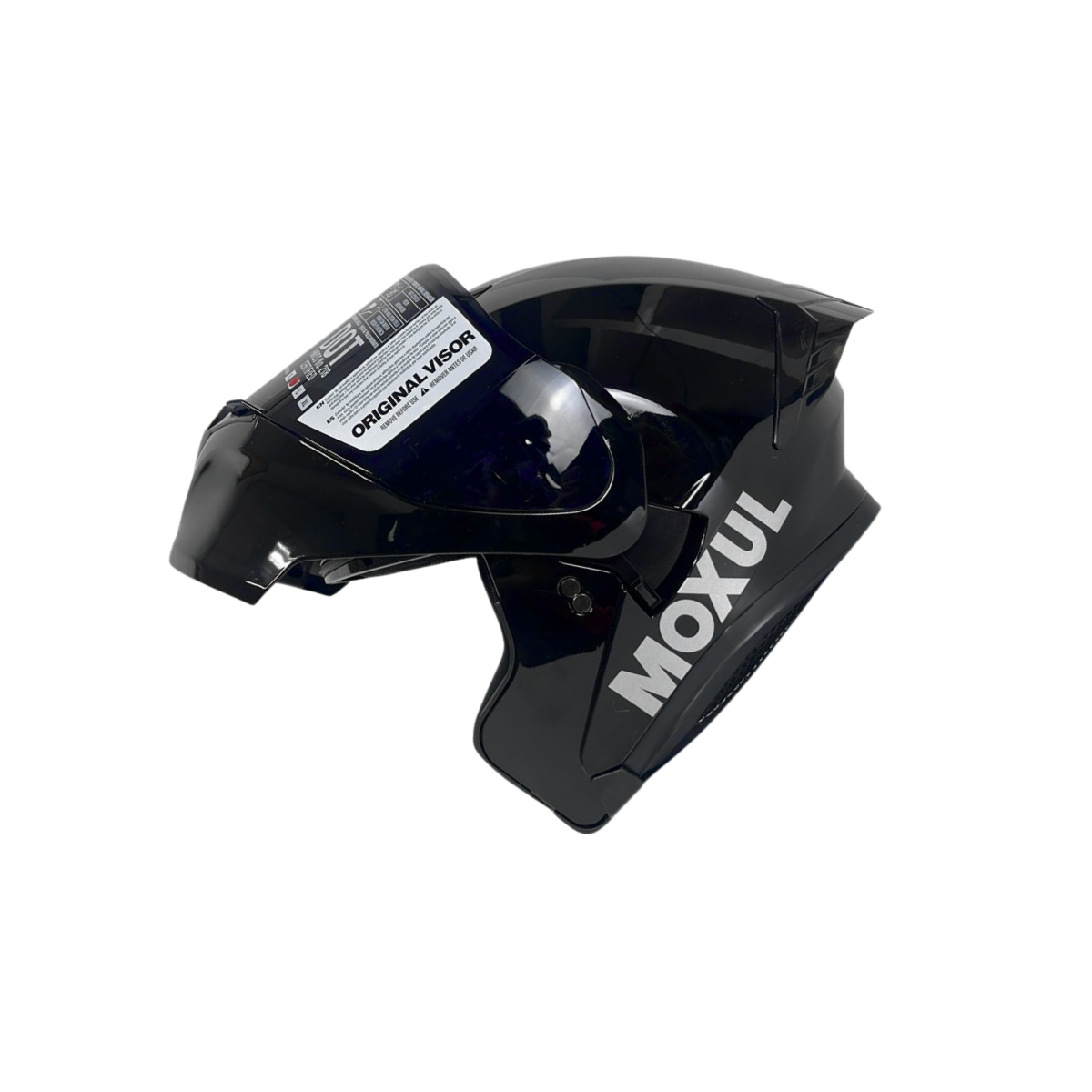 CASCO MODULAR MOXUL NEGRO BRILLANTE VISOR NEGRO