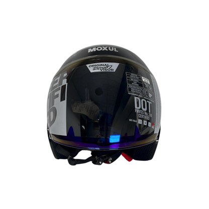 CASCO SEMI INTEGRAL MOXUL NEGRO BRILLANTE VISOR TORNASOL