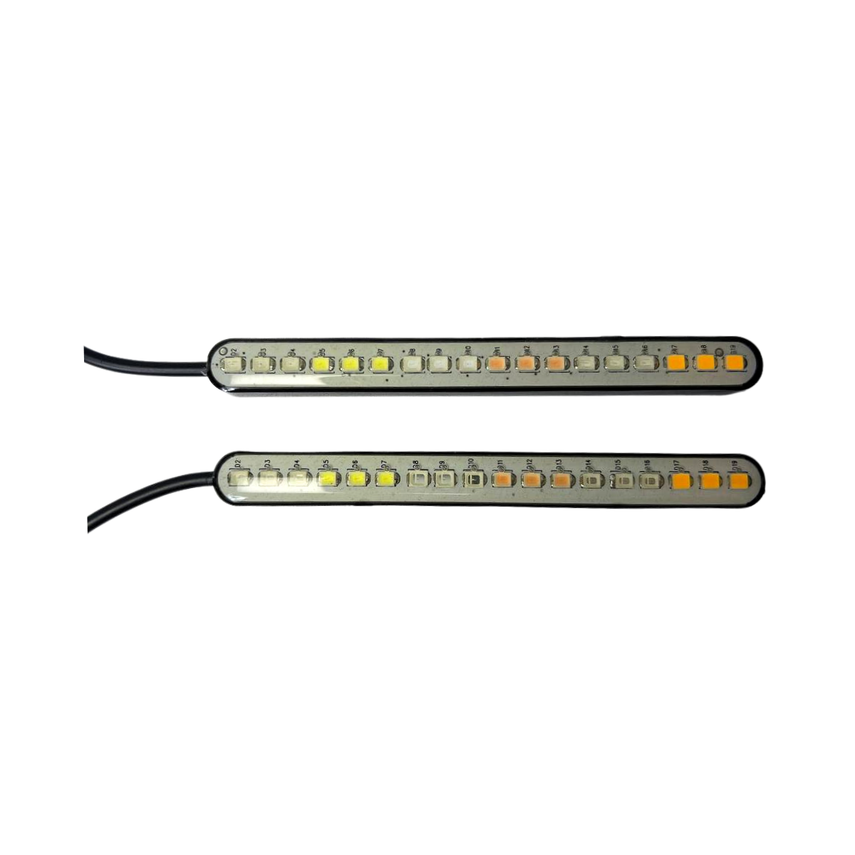 CINTAS LED 10CM LUZ DE COLORES - ESTROBO Y SECUENCIAL(PAR)