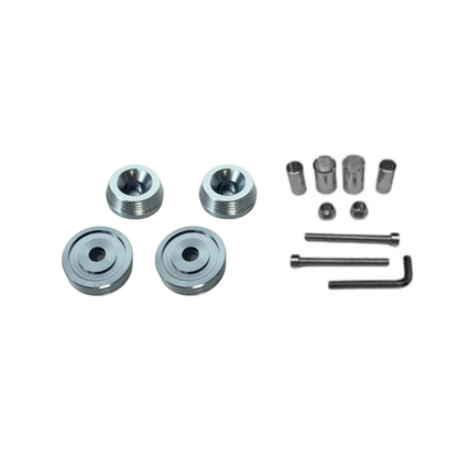 PROTECTORES DE LEVA TIPO L PLASTICO NEGRO C/PLATA