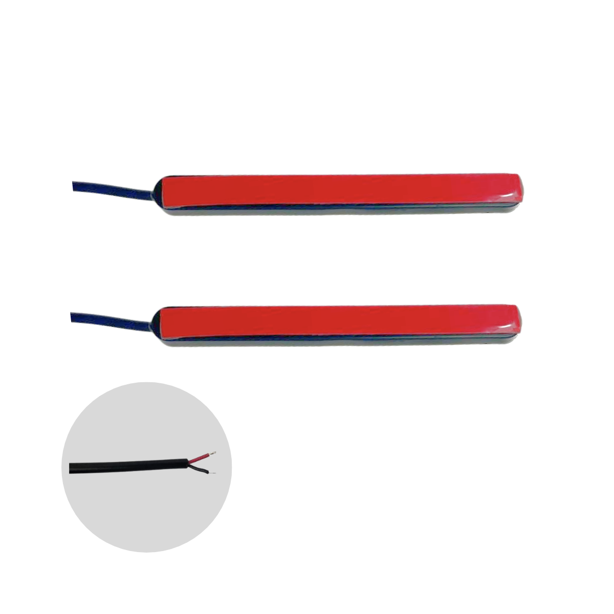 CINTAS LED 10CM LUZ ROJO - 1 FUNC. SECUENCIAL (PAR)