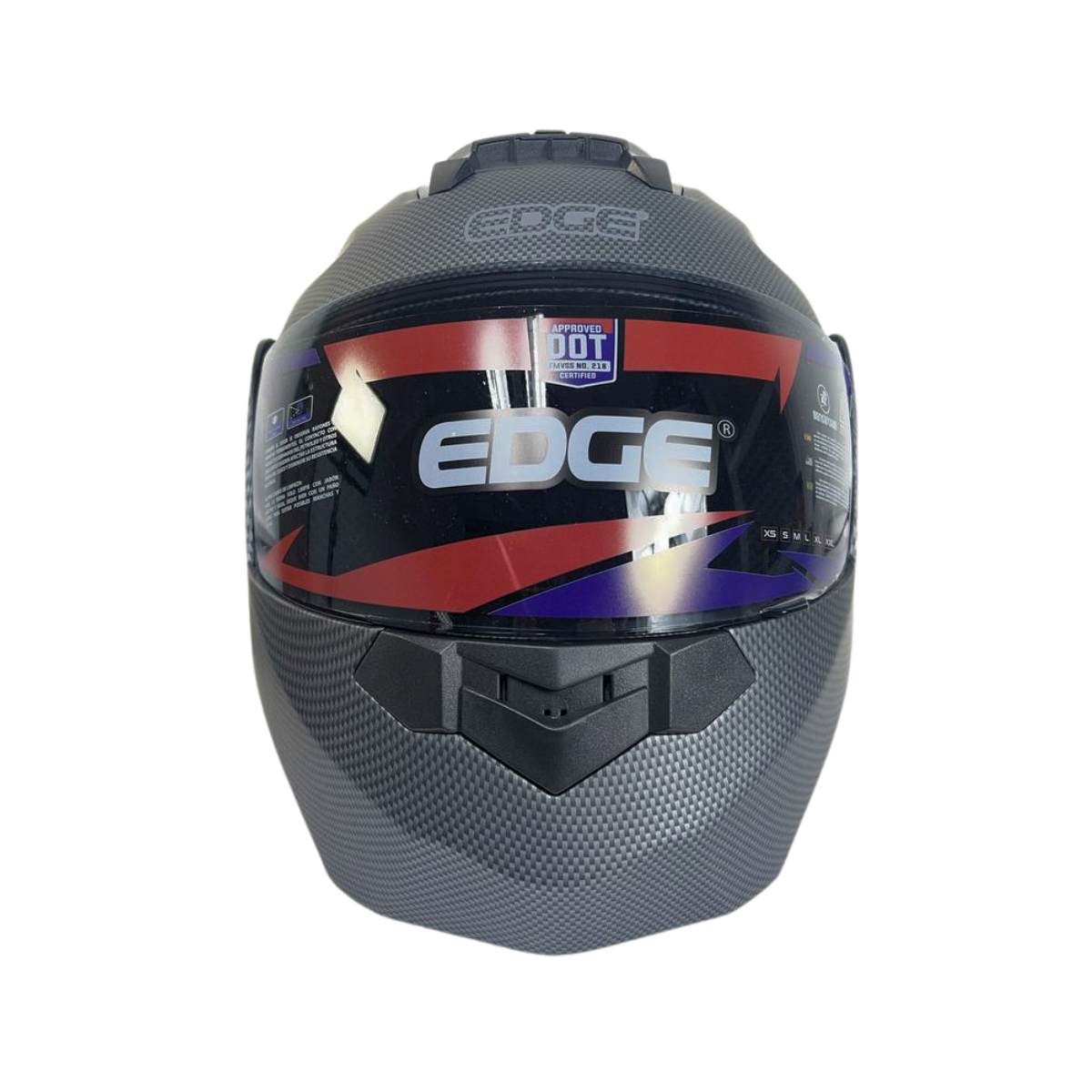 CASCO MODULAR TURBO II  DISEÑO TIPO FIBRA DE CARBONO EDGE