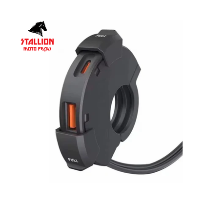 CARGADOR DOBLE PUERTO TIPO C Y PUERTO USB CARGA RÁPIDA MOD. C308 STALLION