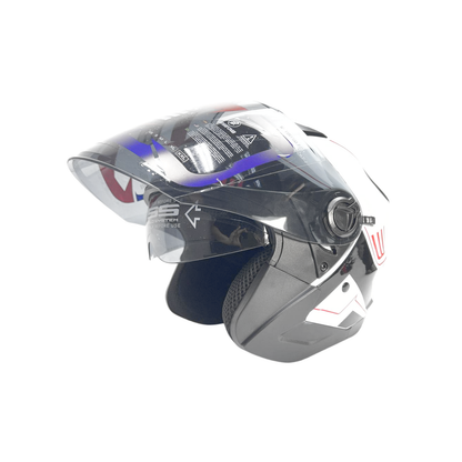 CASCO SEMI INTEGRAL E750 BLANCO CON ROJO EDGE