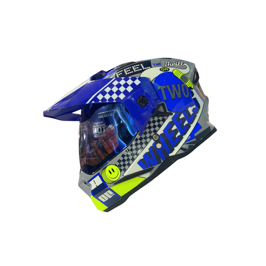 CASCO HRO MX330 AZUL CON GRIS