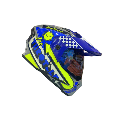 CASCO HRO MX330 AZUL CON GRIS
