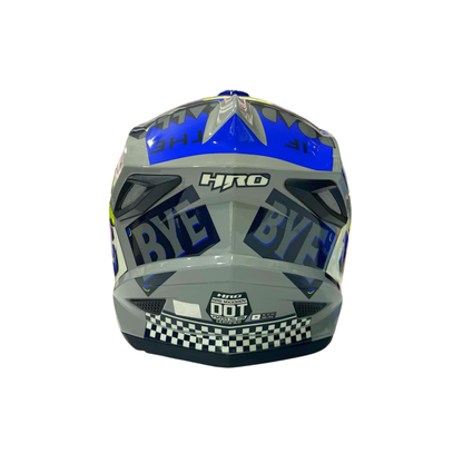 CASCO HRO MX330 AZUL CON GRIS