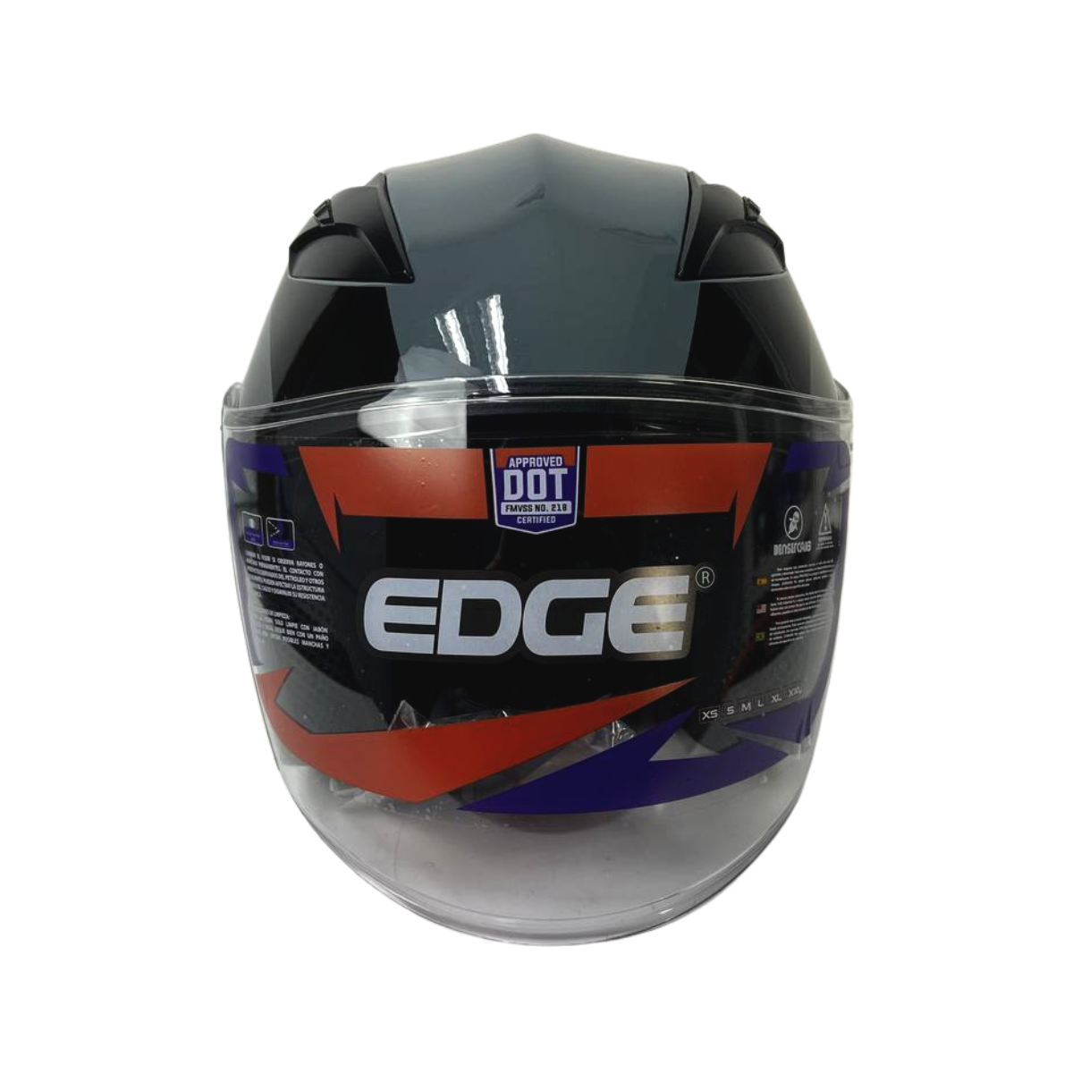 CASCO SEMI INTEGRAL JAGUAR NANO GRIS CON ROJO EDGE