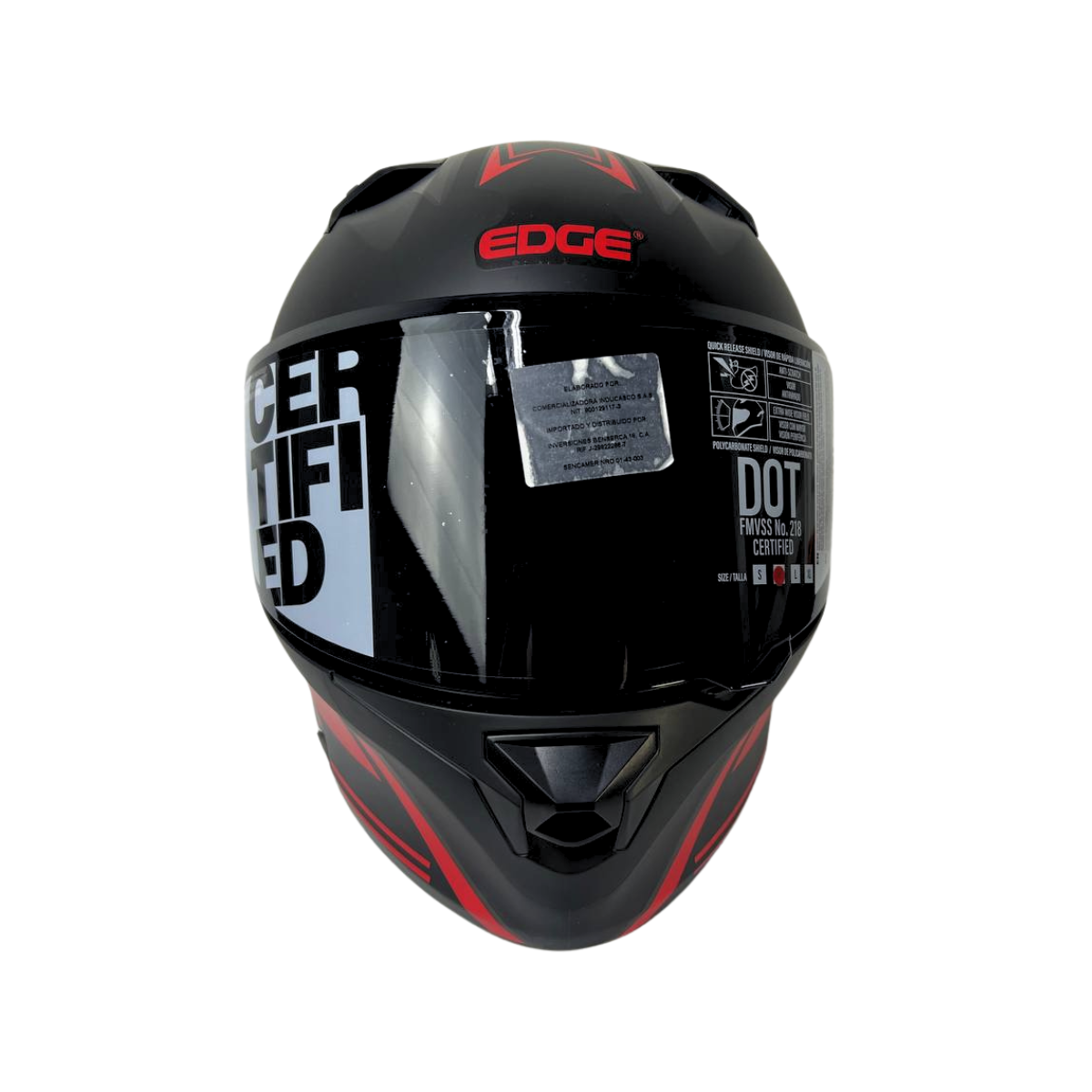 CASCO MODULAR PULSE EXO NEGRO CON ROJO EDGE