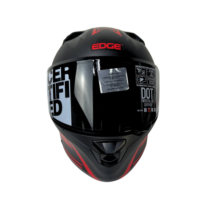 CASCO MODULAR PULSE EXO NEGRO CON ROJO EDGE