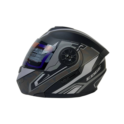 CASCO MODULAR TURBO II ATLAS NEGRO CON GRIS EDGE