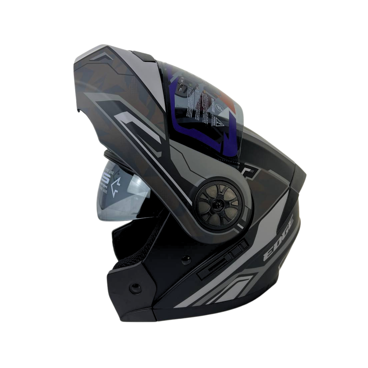 CASCO MODULAR TURBO II ATLAS NEGRO CON GRIS EDGE