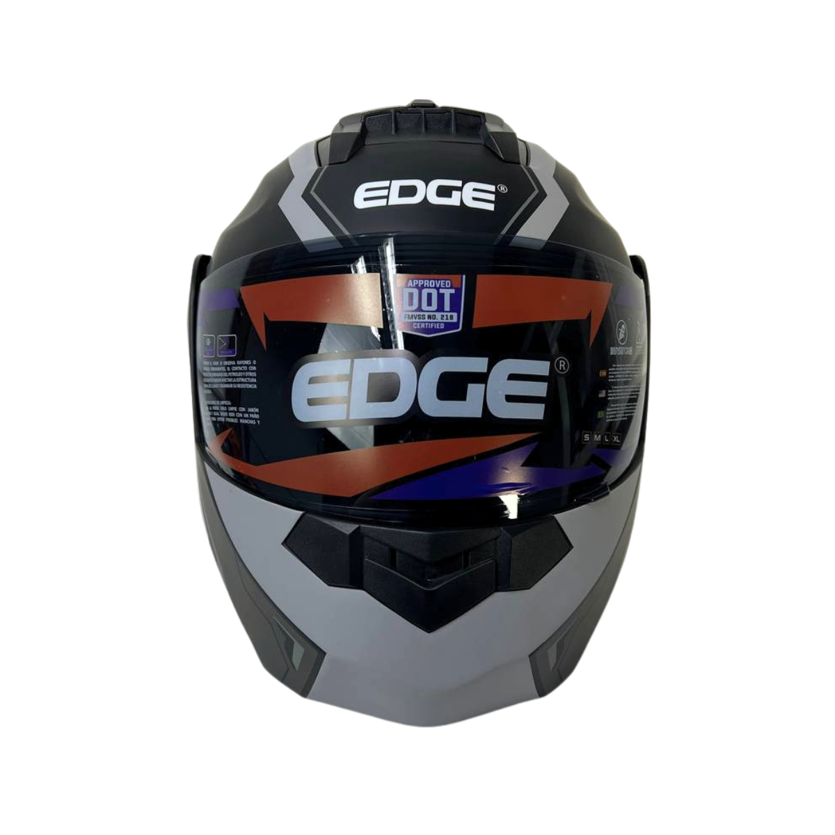 CASCO MODULAR TURBO II ATLAS NEGRO CON GRIS EDGE