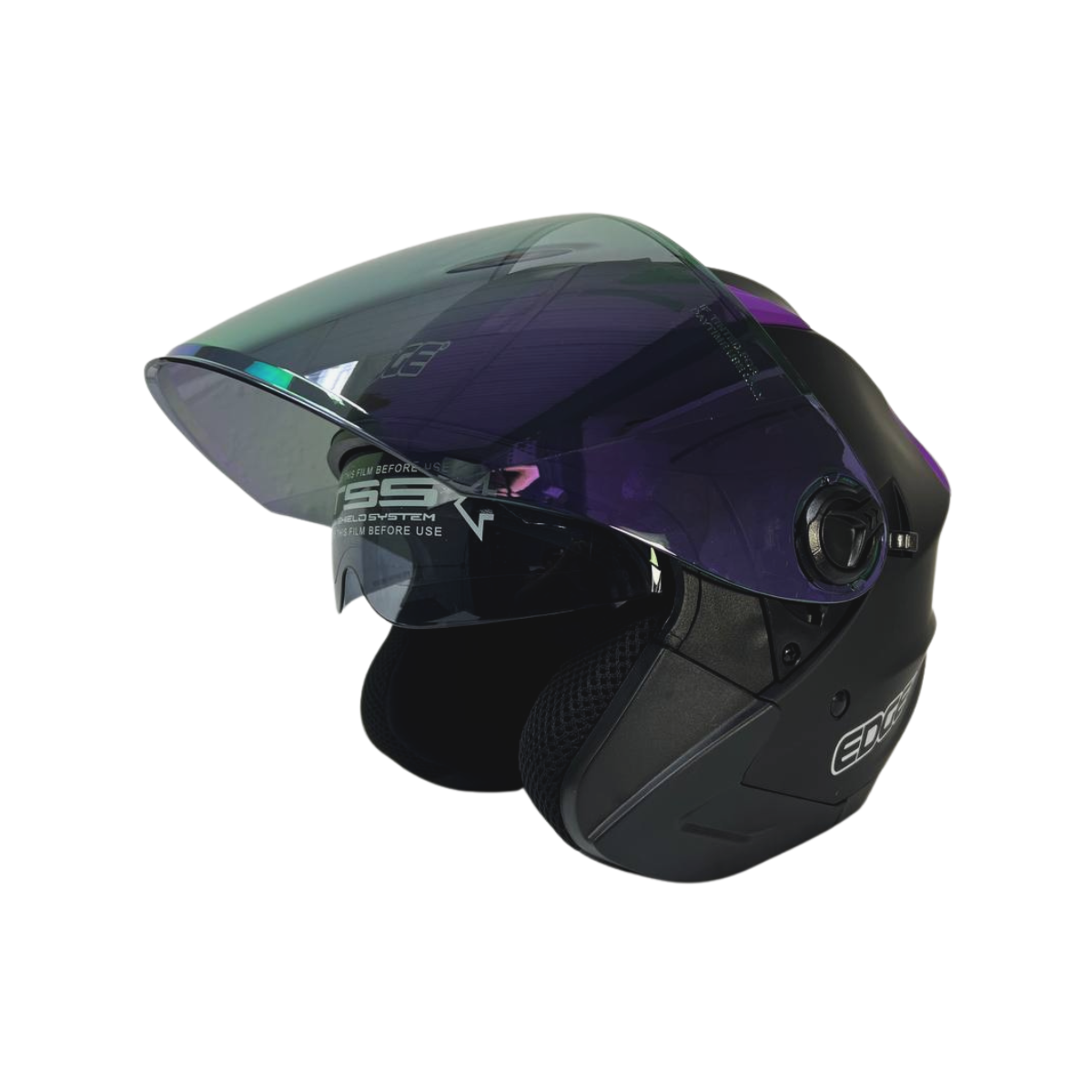 CASCO SEMI INTEGRAL JAGUAR MORADO EDGE