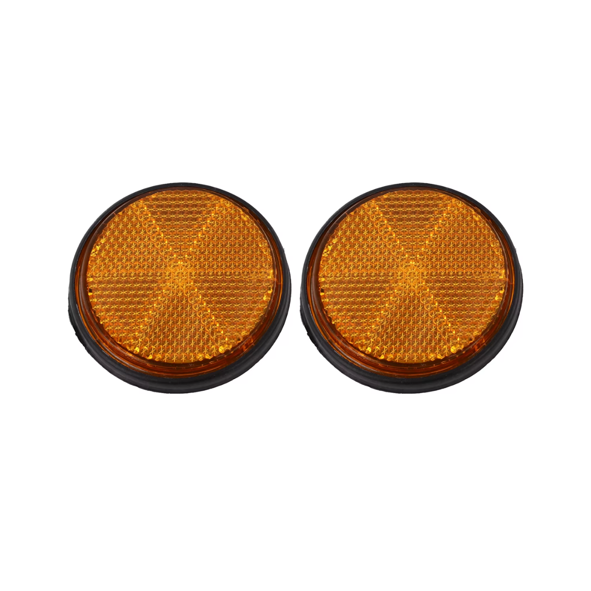 REFLECTOR UNIVERSAL REDONDO AMARILLO PARA MOTOS UNIDAD