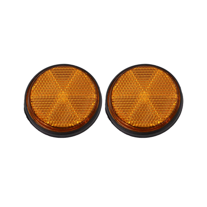 REFLECTOR UNIVERSAL REDONDO AMARILLO PARA MOTOS UNIDAD