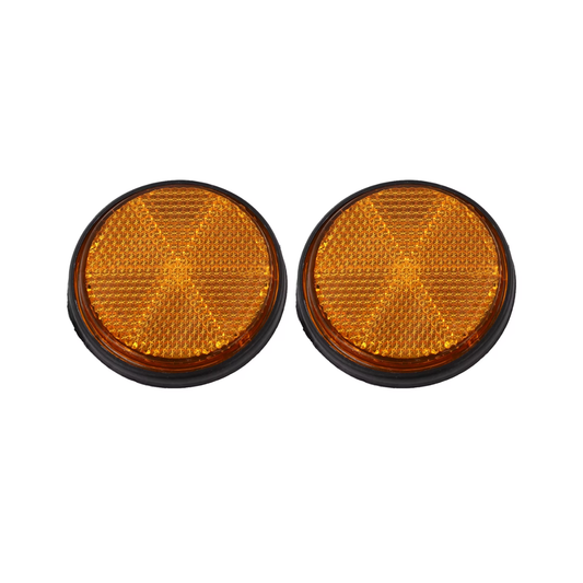 REFLECTOR UNIVERSAL REDONDO AMARILLO PARA MOTOS UNIDAD
