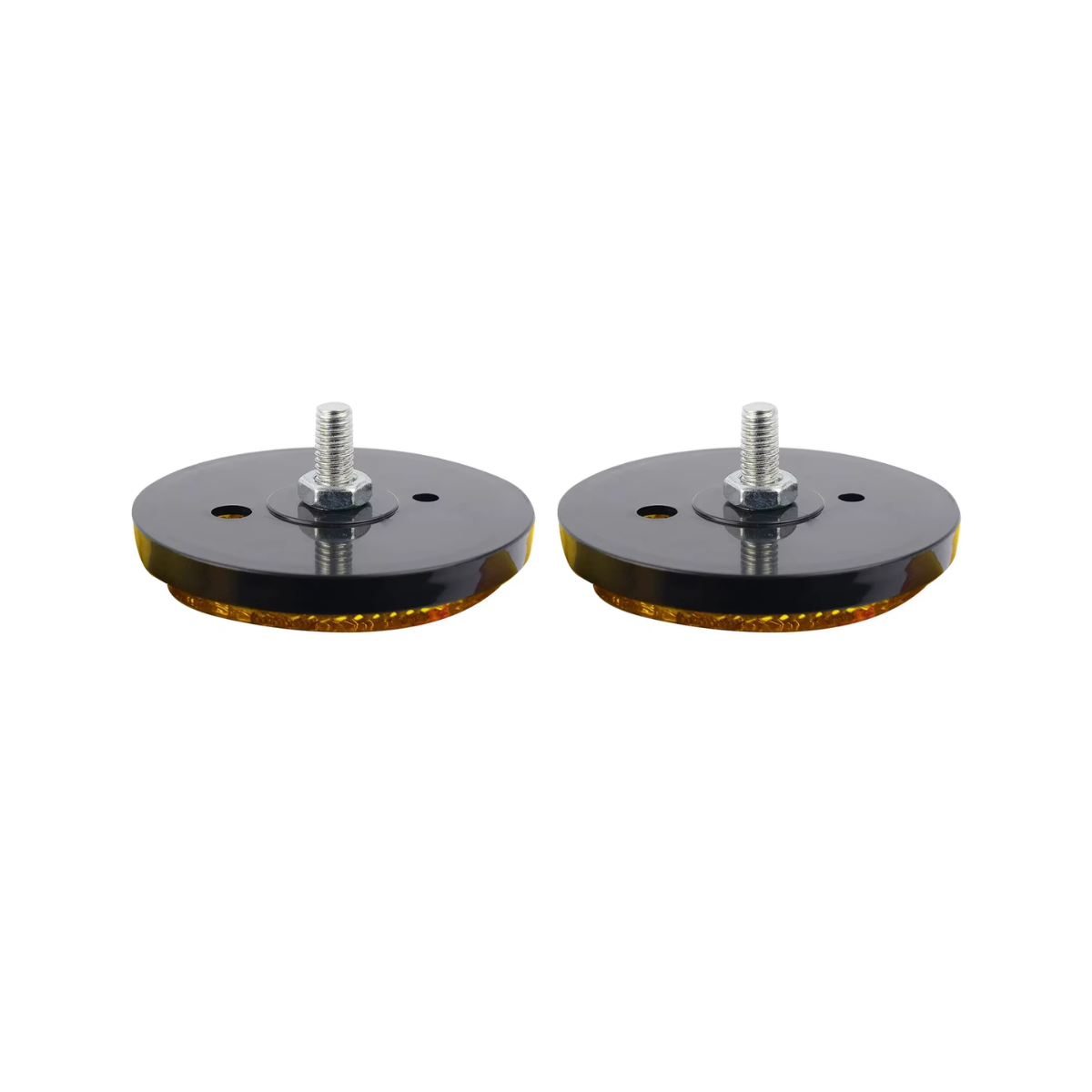 REFLECTOR UNIVERSAL REDONDO AMARILLO PARA MOTOS UNIDAD