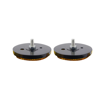 REFLECTOR UNIVERSAL REDONDO AMARILLO PARA MOTOS UNIDAD
