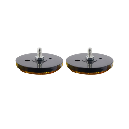 REFLECTOR UNIVERSAL REDONDO AMARILLO PARA MOTOS UNIDAD