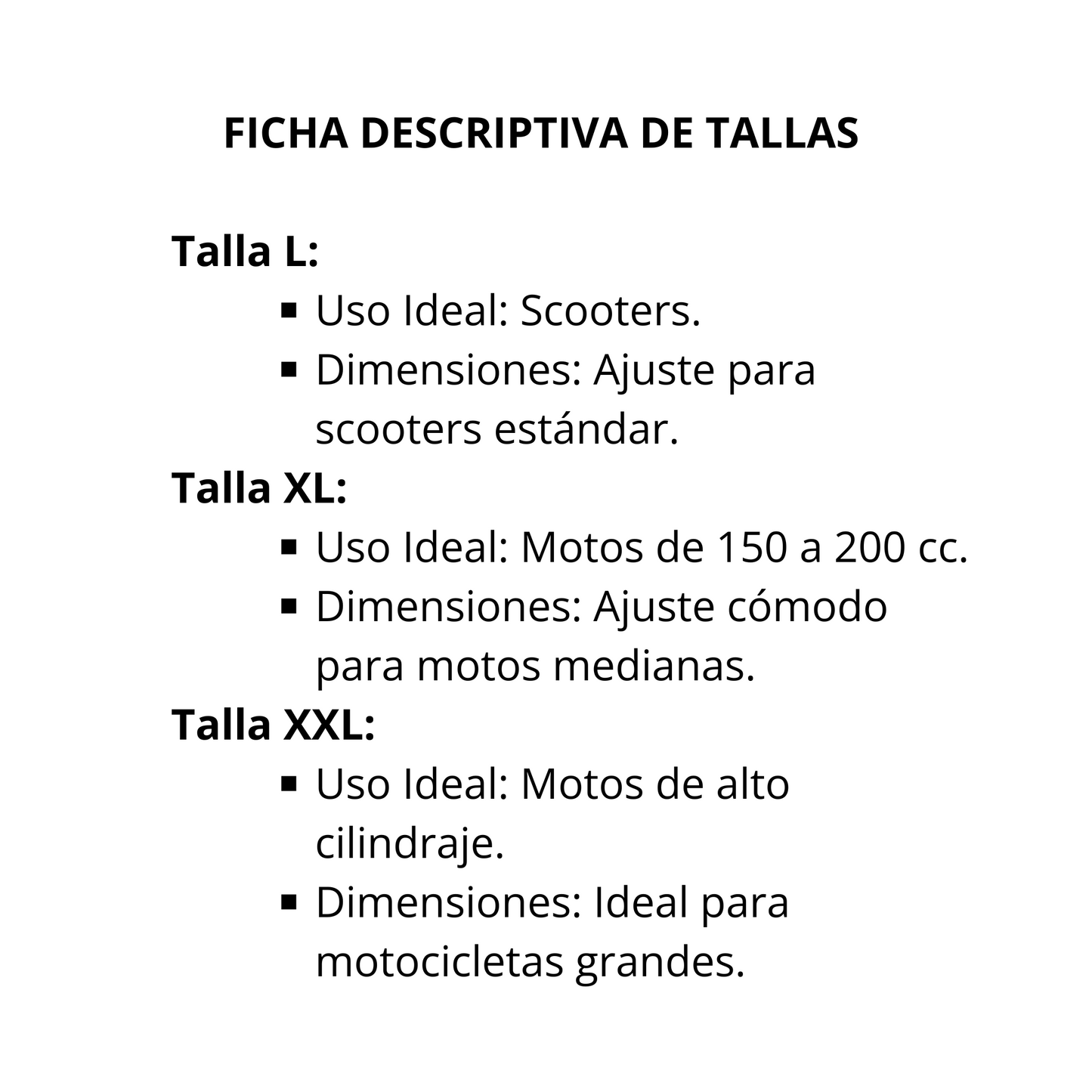 COBERTOR PARA MOTO NEGRO TAMOTO