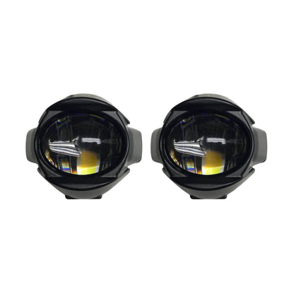 FARO LED GRANDE TIPO LUPA AMARILLO/BLANCO (PAR)