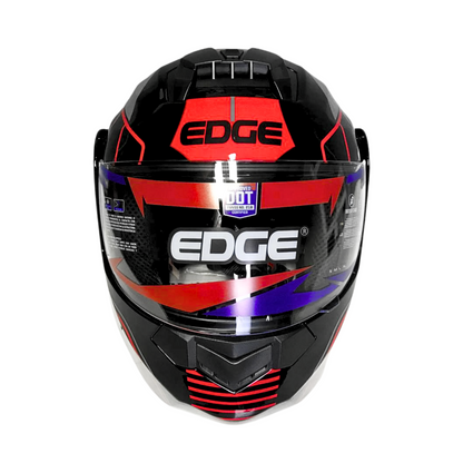CASCO MODULAR TURBO II GX3 NEGRO ROJO BRILLANTE