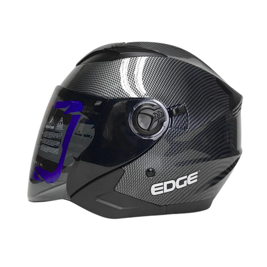 CASCO SEMI INTEGRAL ESTILO FIBRA DE CARBONO EDGE