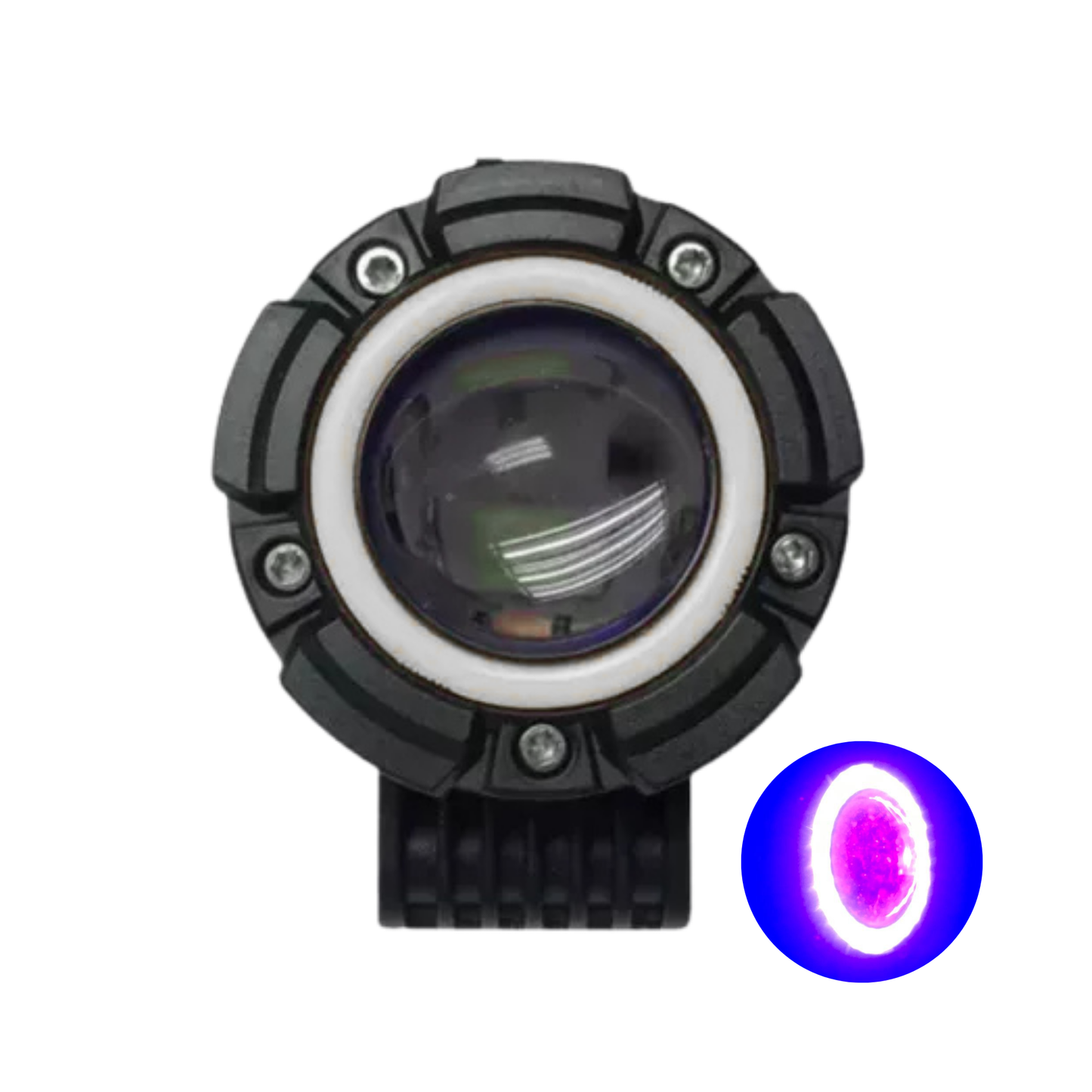 FARO LED LUPA EXPLORADOR ARO DE LUZ AZUL