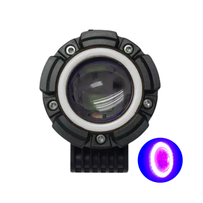 FARO LED LUPA EXPLORADOR ARO DE LUZ AZUL