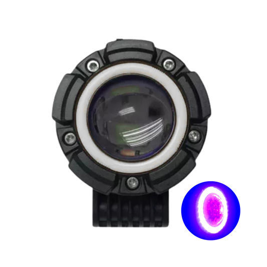 FARO LED LUPA EXPLORADOR ARO DE LUZ AZUL