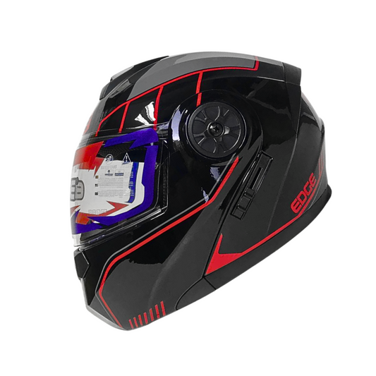 CASCO MODULAR TURBO II GX3 NEGRO ROJO BRILLANTE