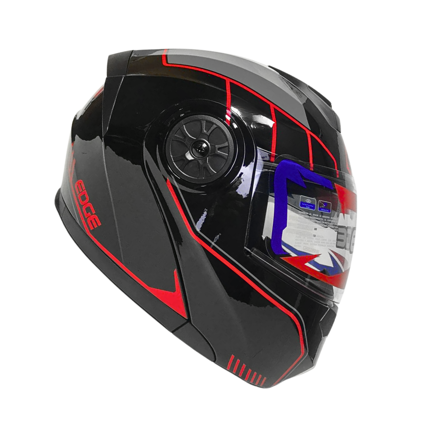 CASCO MODULAR TURBO II GX3 NEGRO ROJO BRILLANTE