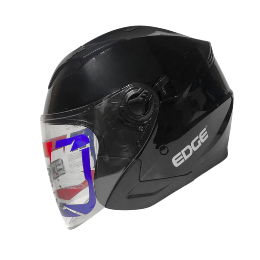 CASCO EDGE JAGUAR NEGRO BRILLANTE