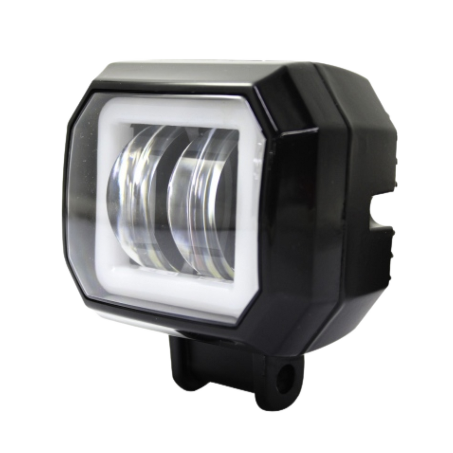 FARO LED ARO DE LUZ CUADRADO, ALTA BLANCA MOTOS CARROS