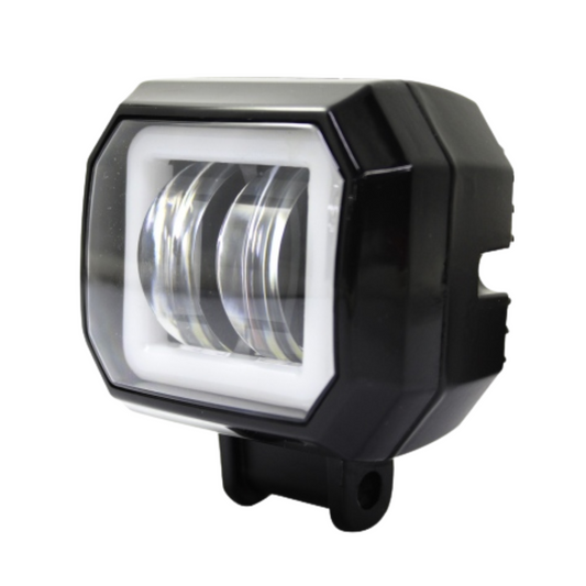 FARO LED ARO DE LUZ CUADRADO, ALTA BLANCA MOTOS CARROS