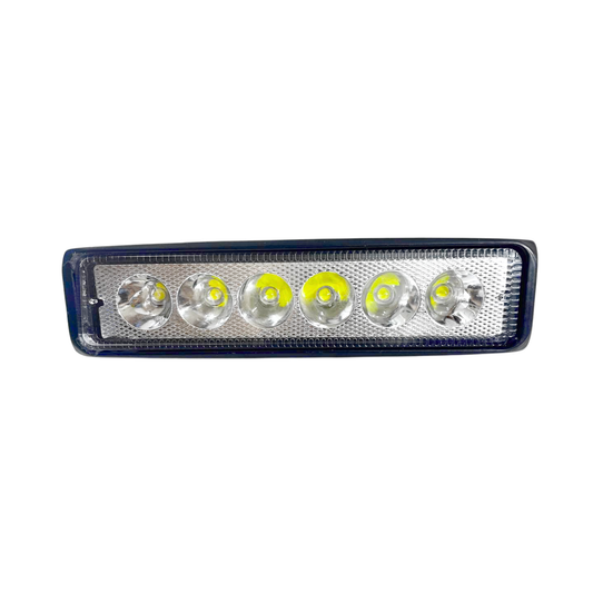 BARRA RECTANGUALAR 6LED 2 FUNCIONES ESTROBO MOTOS CARROS