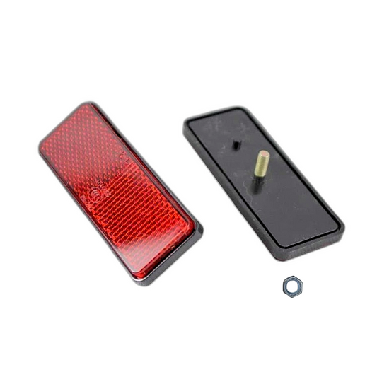 REFLECTOR UNIVERSAL RECTANGULAR ROJO PARA MOTOS