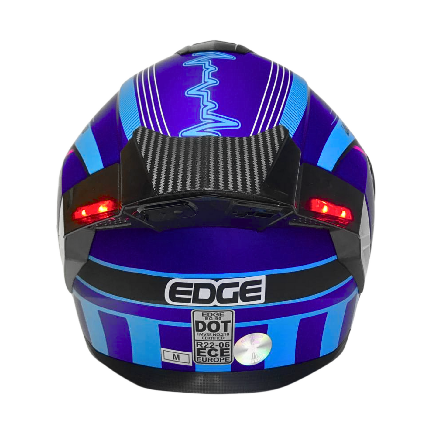 CASCO MODULAR BOSTON BEATSPEED PURPURA  Y LUZ LED