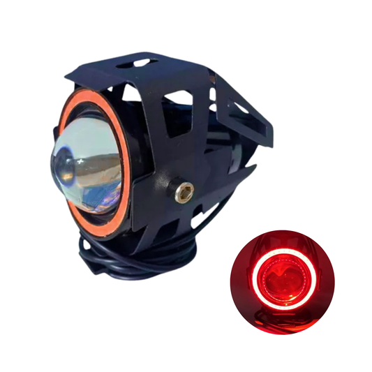 FARO LED U7 OJO DE ANGEL ROJO MOTOS Y CARROS 12V