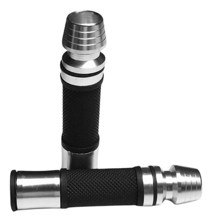 PUÑO DE ALUMINIO COMPLETO TOPE CROMADO