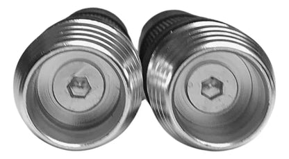 PUÑO DE ALUMINIO COMPLETO TOPE CROMADO